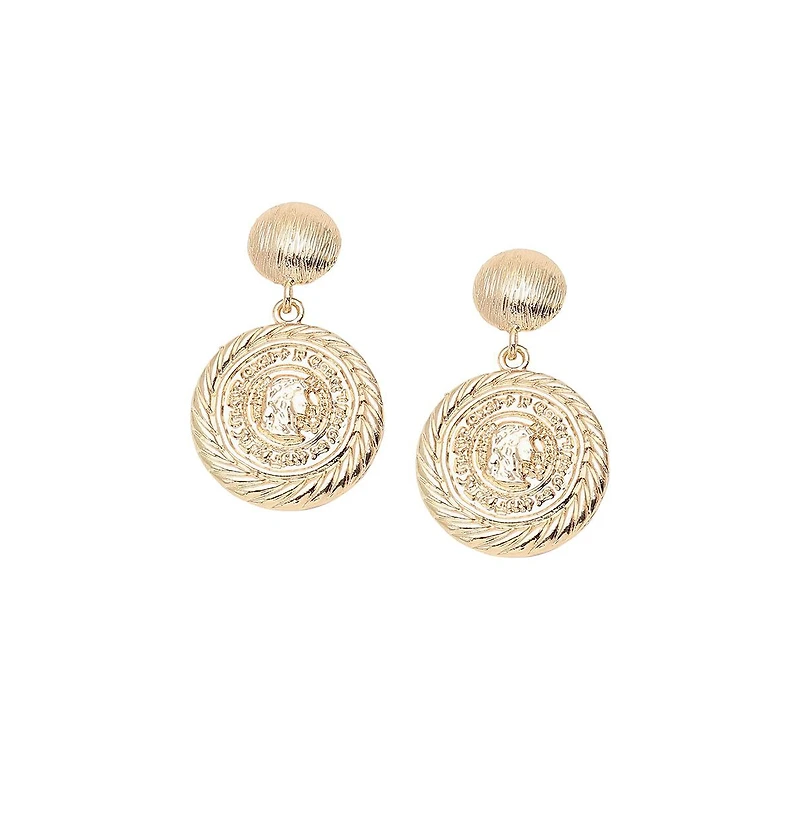 Sohi Women's Silver Rope Drop Earrings