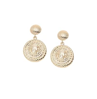 Sohi Women's Silver Rope Drop Earrings