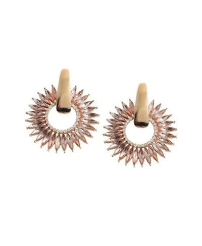 Sohi Womens Red Celestrial Drop Earrings