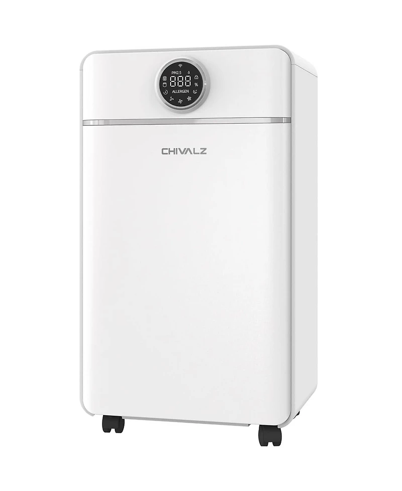 Chivalz Dehumidifier for Bedroom, Dehumidifier for Basement up to 1800 sqft, 3 Operation Modes, 24H Timer, White