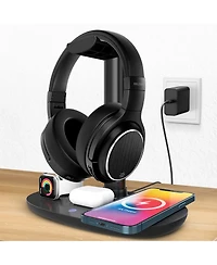 Delton M101 Wireless Computer Headset with Wireless Charger & Desktop Holder