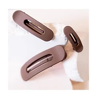 Mixed Size Flat Lay Clip Set - Brown