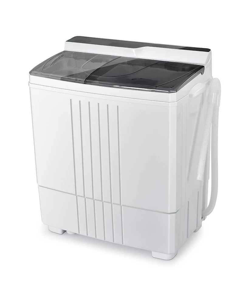 Twin Tub Portable Washing Machine with Timer Control and Drain Pump for Apartment