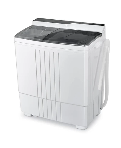 Twin Tub Portable Washing Machine with Timer Control and Drain Pump for Apartment