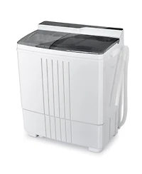 Twin Tub Portable Washing Machine with Timer Control and Drain Pump for Apartment