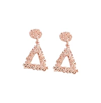 Sohi Women's Red Corroded Drop Earrings