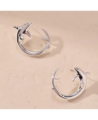 Alex and Ani Shark Front to Back Hoop