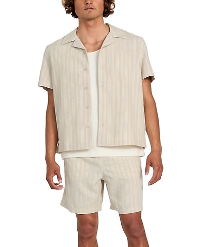 Guess Men's Fletcher Short Sleeve Button-Front Camp Shirt