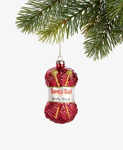 Holiday Lane Eclectic Charm Red Knitting Yarn Ornament, Macy's Exclusive