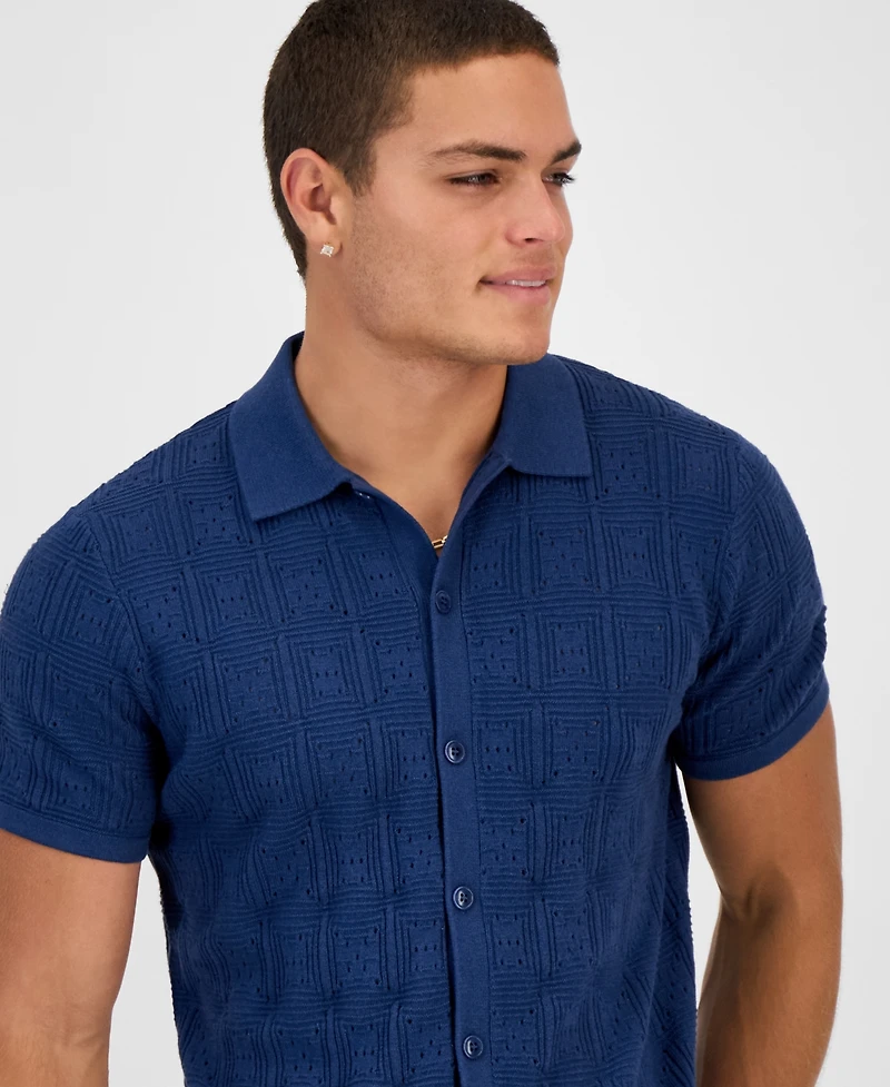 Guess Men's Topanga Pointelle Shirt