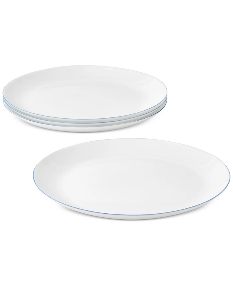 Arch Studio Opal Glass Blue Rim Dinner Plate, Set of 4, Exclusively at Macy's
