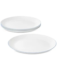 Arch Studio Opal Glass Blue Rim Dinner Plate, Set of 4, Exclusively at Macy's