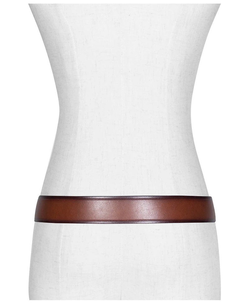 Micheal Kors Women's Embossed Logo Leather Belt