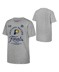 Fanatics Big Boys and Girls Gray Indiana Pacers 2025 Nba Eastern Conference Champions Locker Room T-Shirt