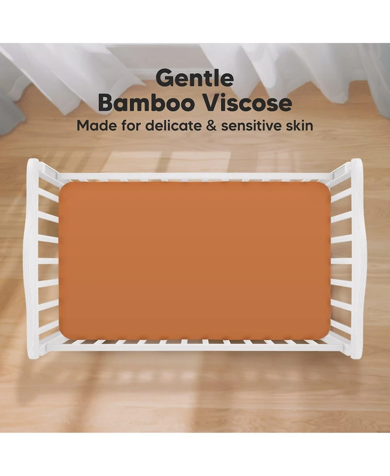 KeaBabies 2pk Fitted Crib Sheets for Boys, Girls, Baby Sheet, Standard Nursery Sheet Cover