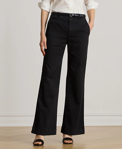 Lauren Ralph Women's Stretch Cotton Chino Flare Pants