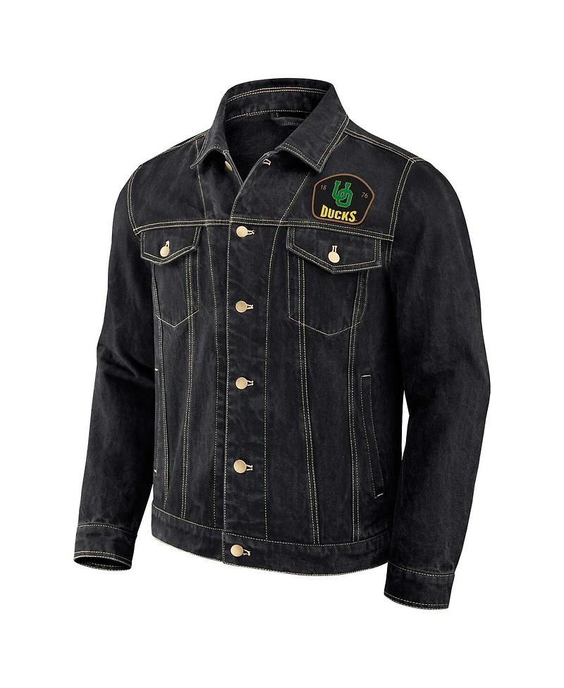 Darius Rucker Collection by Fanatics Men's Black Oregon Ducks Button-Up Denim Jacket