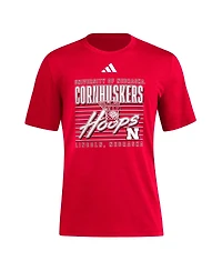 Adidas Men's Scarlet Nebraska Huskers Locker Swish Tri-Blend T-Shirt