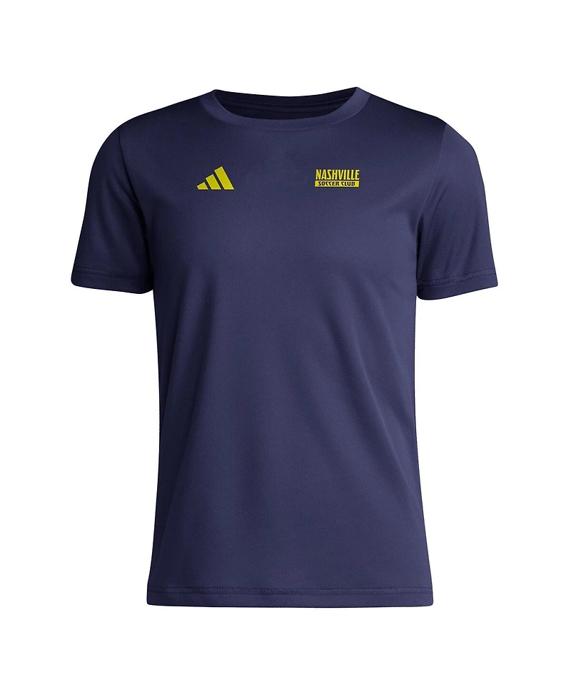 Adidas Big Boys and Girls Navy Nashville Sc Local Wrap T-Shirt
