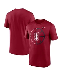 Nike Men's Cardinal Stanford Legend Basketball Icon Performance T-Shirt