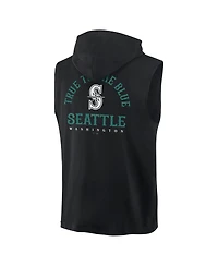 Fanatics Men's Black Seattle Mariners Fire Speed Sleeveless Pullover Hoodie
