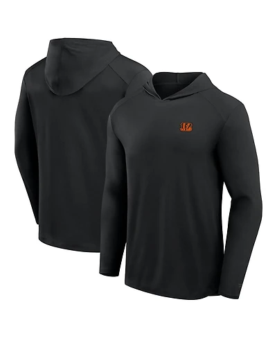 Fanatics Men's Gray Cincinnati Bengals Front Office Power Mono Long Sleeve Hoodie T-Shirt