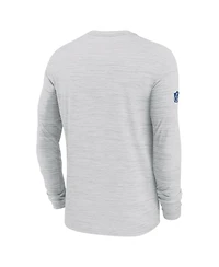 Nike Men's Ash New York Giants Sideline Velocity Performance Long Sleeve T-Shirt