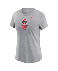 Nike Women's Heather Gray Ohio State Buckeyes Offensive Rebound T-Shirt