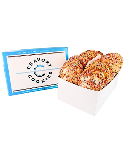 The Cravory Birthday Cake Cookies Gift Box, 24 Cookies