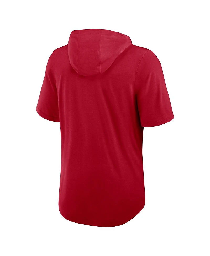 Nike Men's Red Tampa Bay Buccaneers Lockup Tri-Blend Hoodie T-Shirt