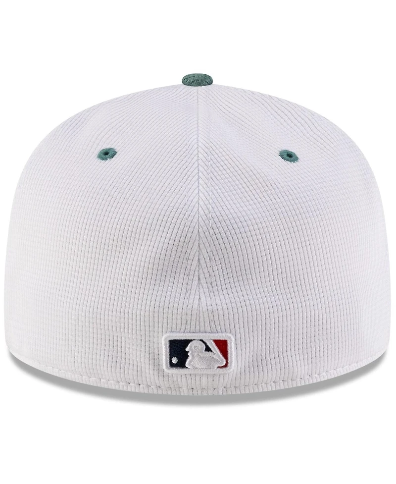 New Era Men's White/Green Boston Red Sox 2025 City Connect Batting Practice 59FIFTY Fitted Hat