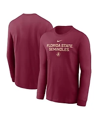 Nike Men's Garnet Florida State Seminoles 2025 Sideline Performance Long Sleeve T-Shirt