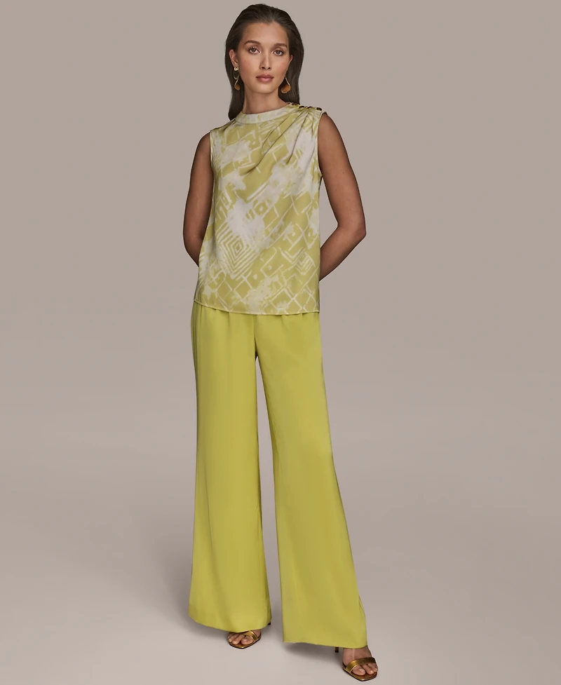 Donna Karan New York Petite Shoulder-Button Sleeveless Top