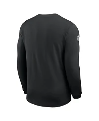 Nike Men's Black Baltimore Ravens Sideline Coach Uv Performance Long Sleeve T-Shirt