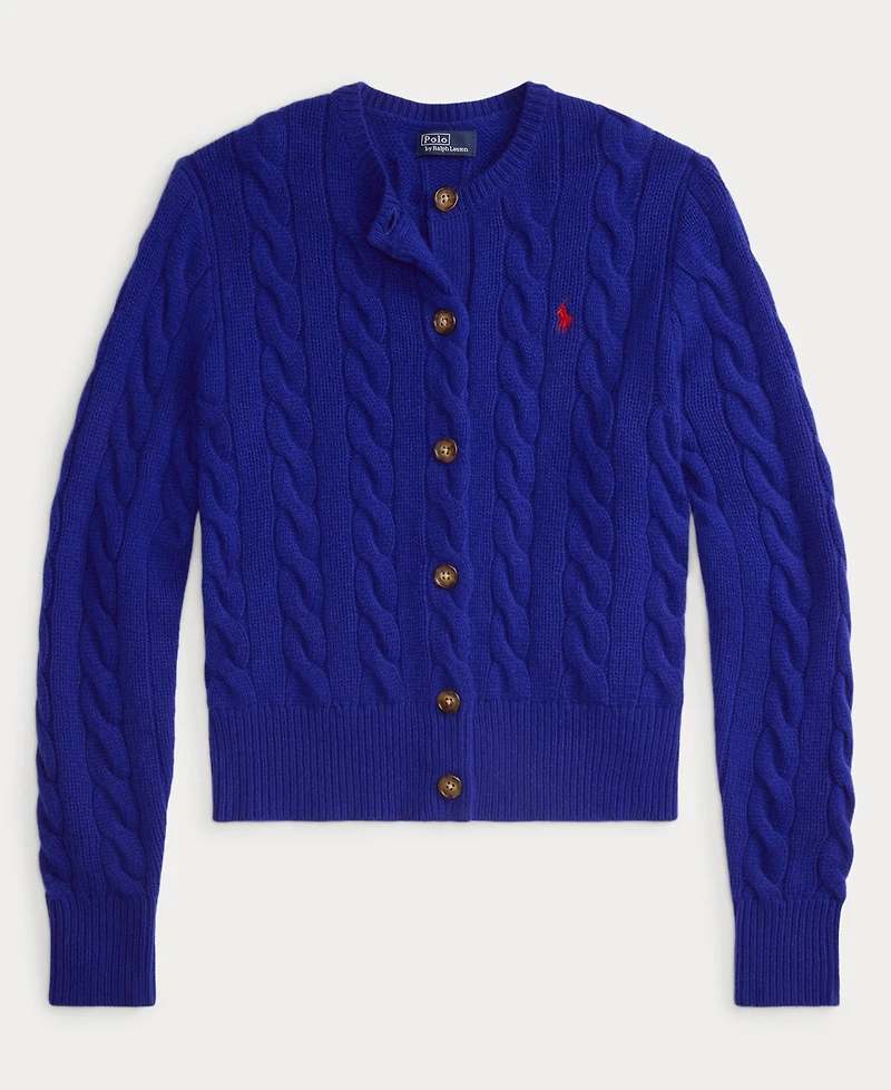 Polo Ralph Lauren Women's Cable-Knit Wool-Cashmere Cardigan Sweater