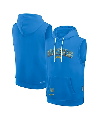 Nike Men's Powder Blue Los Angeles Chargers Sideline Performance Sleeveless Pullover Hoodie