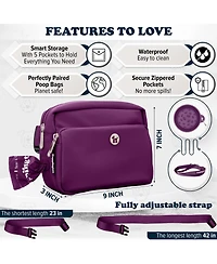 Puppington Walk Star Kit: 3-in-1 Dog Bag, Bowl, & Leash plus Matching 270 Refill Poop Bags