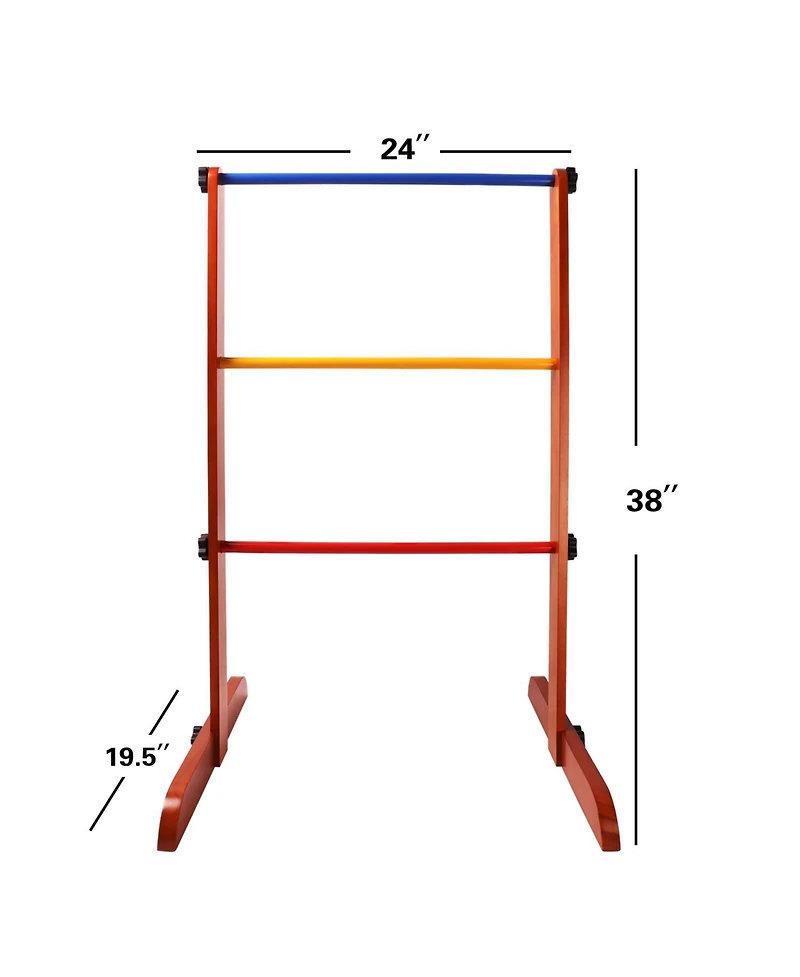 Gse Games & Sports Expert Premium Solid Wood Ladder Ball Toss Game Set with Ladder Ball Bolas & Carrying Case