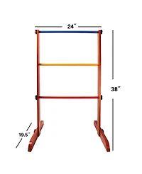 Gse Games & Sports Expert Premium Solid Wood Ladder Ball Toss Game Set with Ladder Ball Bolas & Carrying Case