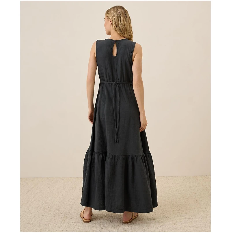 Pact Women's Organic Cotton Coastal Double Gauze Beach To Brunch Dress