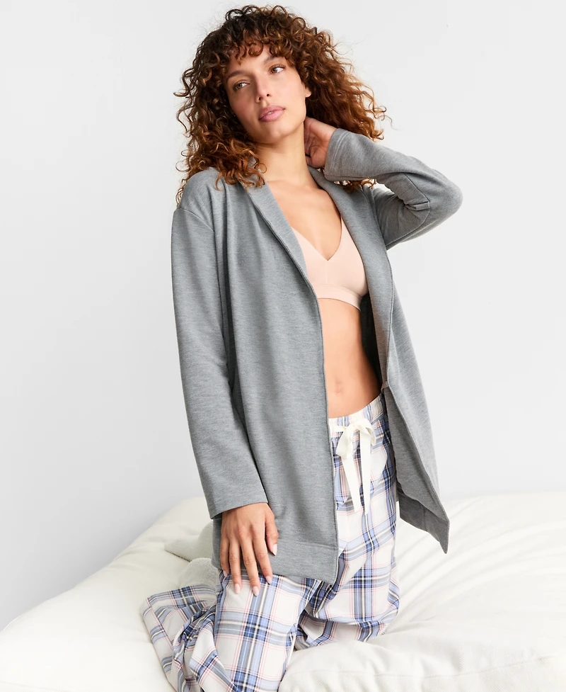 State of Day Women's Brushed-Back Terry Robe, Macy's Exclusive