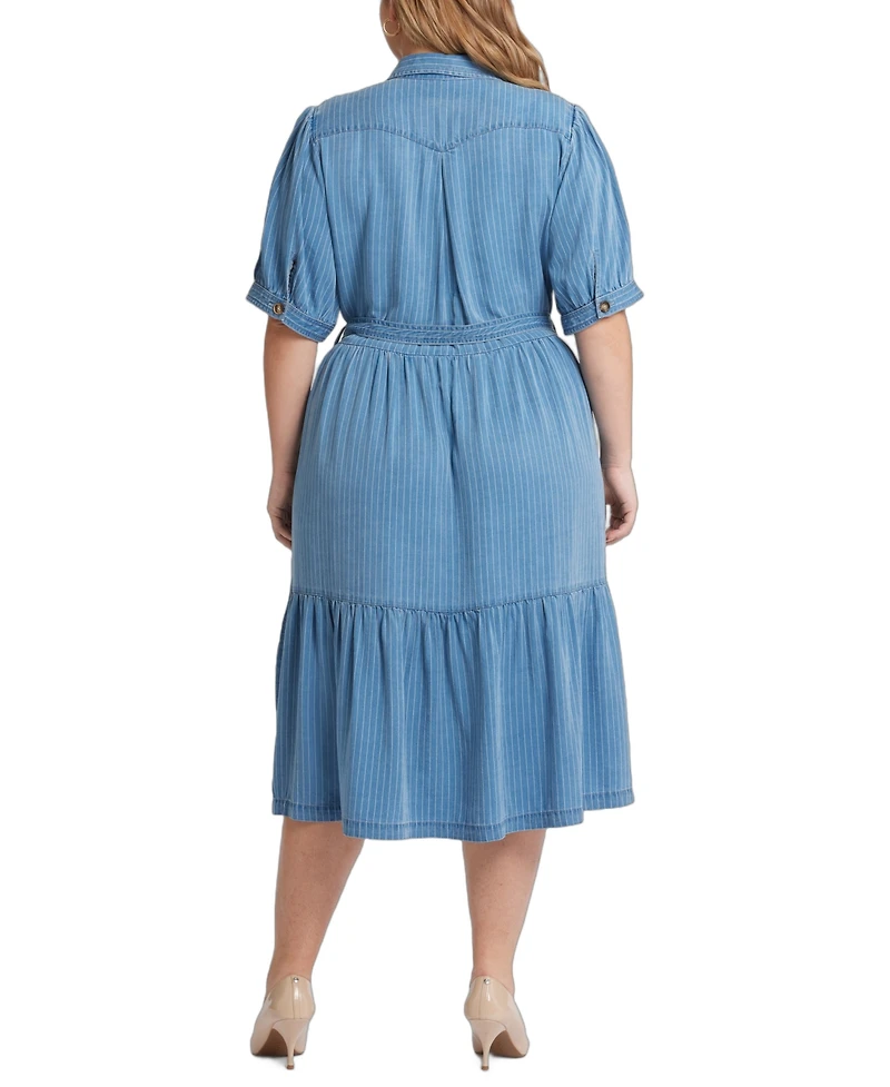 Nydj Plus Size Kate Elbow Ruffle Sleeve Dress