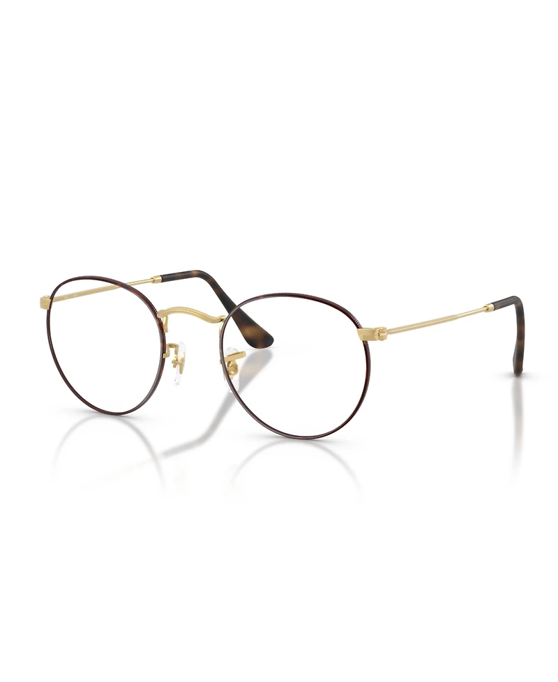 Ray-Ban Unisex Round Metal Optics Eyeglasses, RB3447V