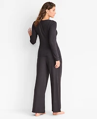 State of Day Women's Soft Rib-Knit Pajama Set, Xs-3X, Macy's Exclusive