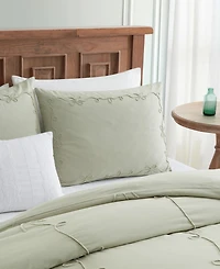 Peri Home Sasha Bows Embroidered 3-Pc. Duvet Cover Set, Full/Queen