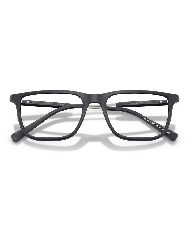 Armani Exchange Men's Pillow Eyeglasses, AX3126