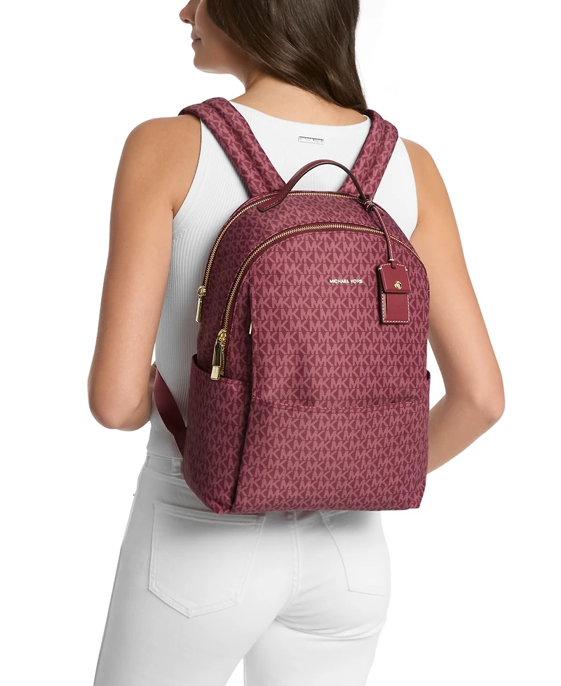 Michael Kors Sable Large Printed Signature Logo Backpack