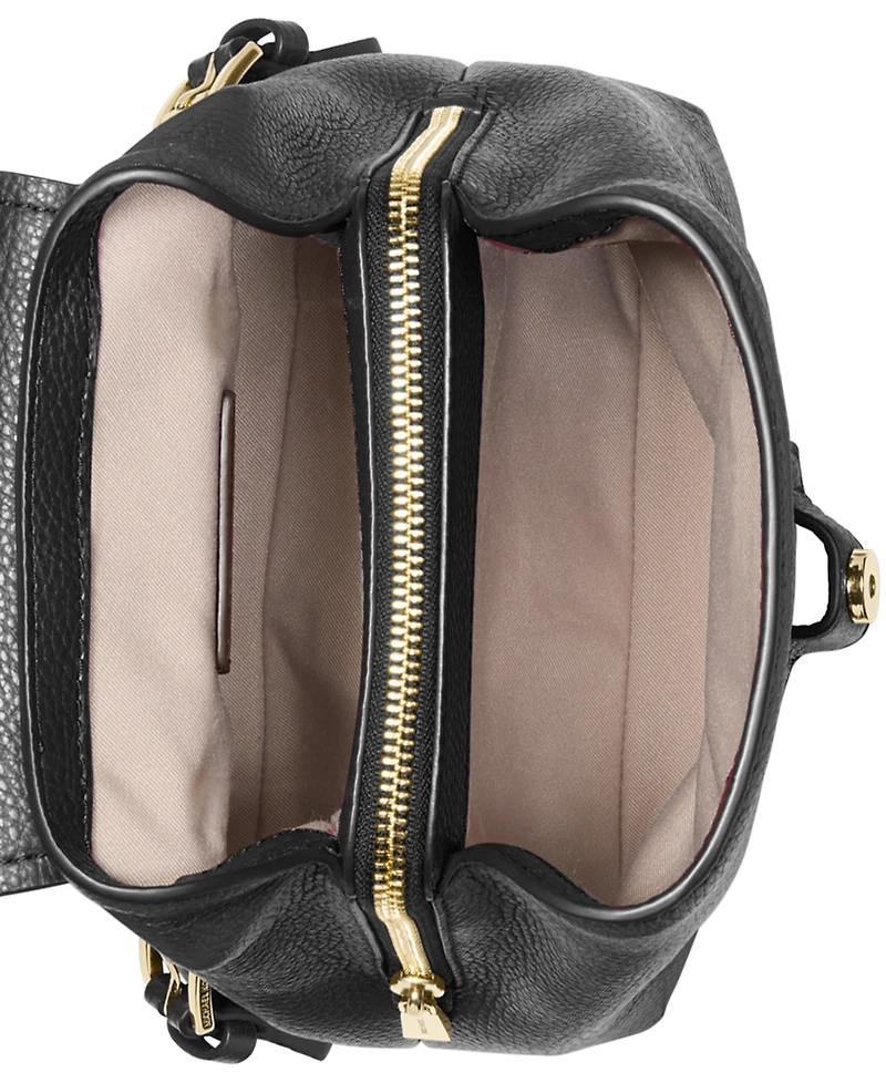 Michael Kors Quinn Extra Small Pebble Leather Flap Backpack