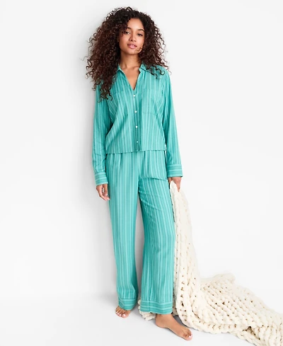 State of Day Women's Flannel Pajama Set, Macy's Exclusive