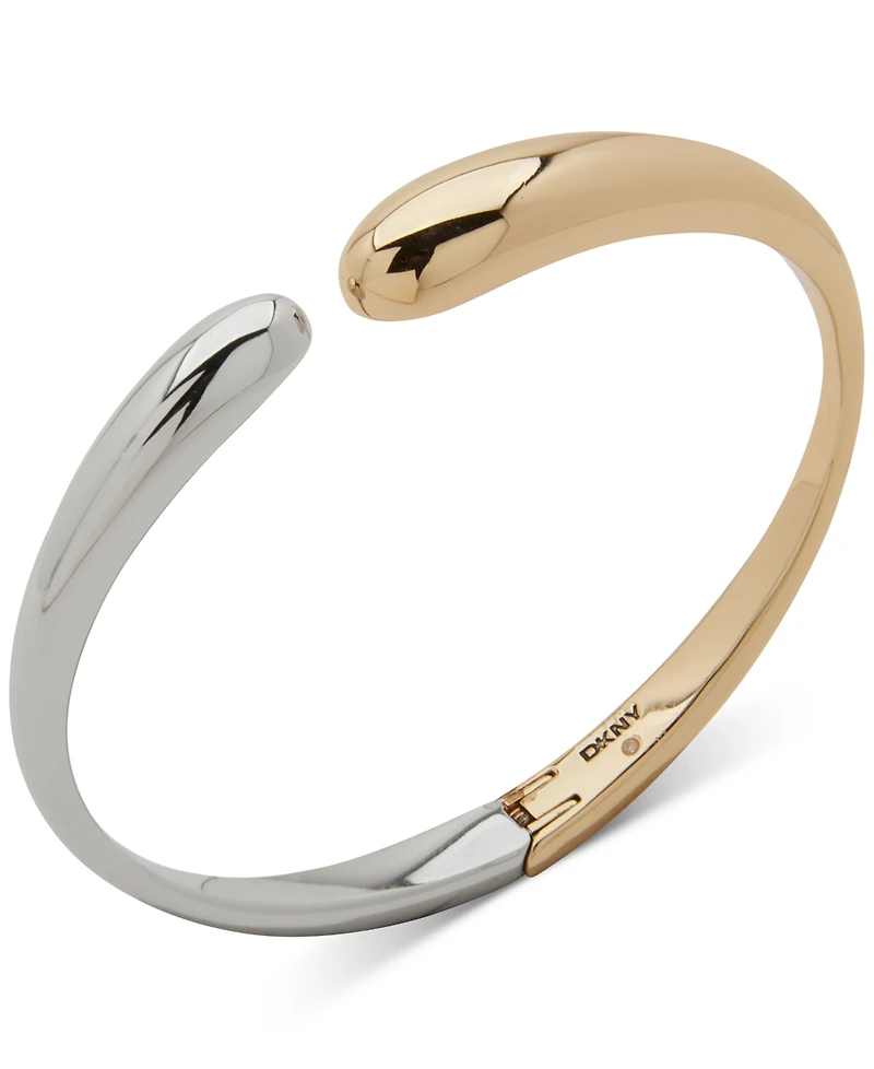 Dkny Two-Tone Polished Cuff Slip-On Bracelet